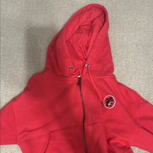Red Zip-Up Hoodie with Buc’ees Patch